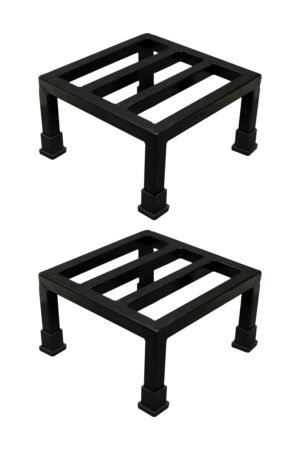 Iron Guard Square Metal Pot Stand – Set of 2 | Heavy-Duty & Rust-Resistant