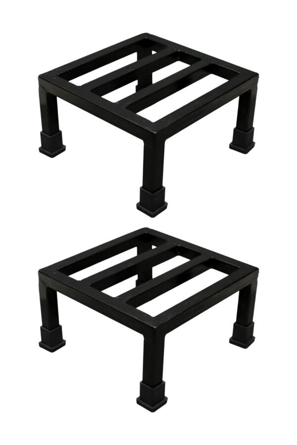 Iron Guard Square Metal Pot Stand – Set of 2 | Heavy-Duty & Rust-Resistant