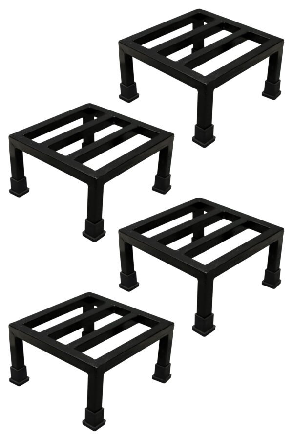 Durable Square Metal Plant Stand – Set of 4 | Strong & Stable Pot Holders