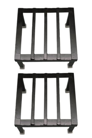 SteelGrip Twin Pack – Square Metal Plant Stands (Set of 2)