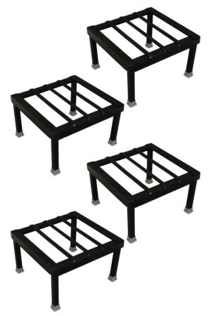 SteelGrip Pro Pack – Heavy-Duty Square Plant Stands (Set of 4)