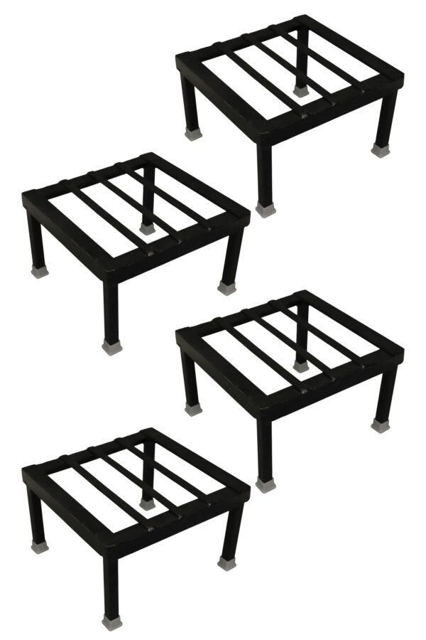 SteelGrip Pro Pack – Heavy-Duty Square Plant Stands (Set of 4)